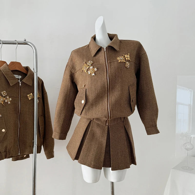 Two Piece Brown Suit