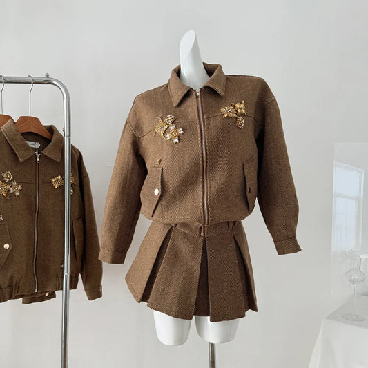 Two Piece Brown Suit